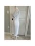Bebe Solid White Cocktail Dress Size S - photo 7