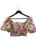 REVOLVE Floral Multi Color Short Sleeve Blouse Size S - photo 2