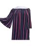 French Connection 100% Polyester Stripes Blue White Red Casual Dress Size 2X - photo 1