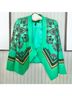 BCBGMAXAZRIA 100% Polyester 66% Rayon 8% Spandex Floral Green Blazer Size XS - photo 7