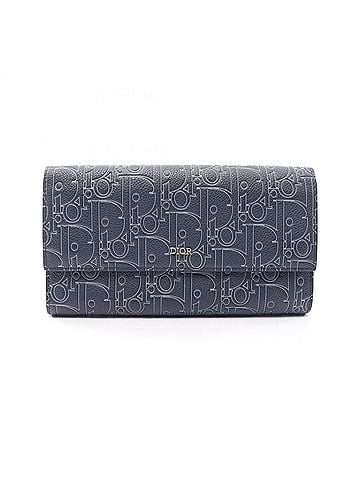 Christian Dior Christian Dior Dior Long Flap Wallet, Gravity Outline, Bi-fold Leather, Men's, Navy, 2ESBC328FGP_H578 (view 1)