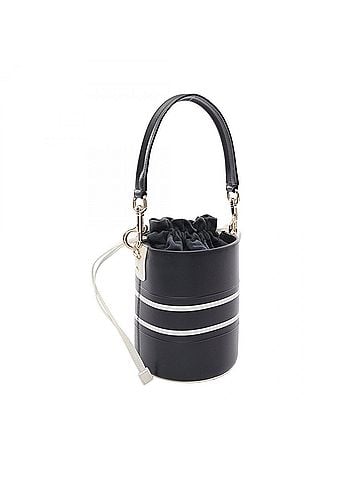 Christian Dior Christian Dior Dior VIBE Micro Bucket Bag, 2-Way Handbag, Leather, Women's, Navy/White (view 2)
