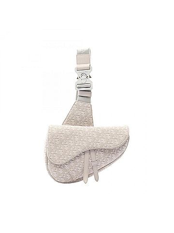 Christian Dior Christian Dior Dior SADDLE Saddle Bag Oblique Waist Body Handbag Canvas Men's White 1ADPO093YZY (view 1)