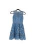 Aqua 100% Polyester Solid Blue Casual Dress Size XS - photo 2