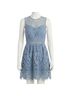 Aqua 100% Polyester Solid Blue Casual Dress Size XS - photo 1