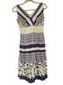 Kay Unger Polka Dots Checkered-gingham White Black Yellow Casual Dress Size 2 - photo 1