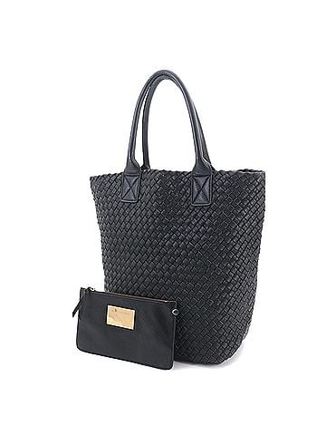 Bottega Veneta Bottega Veneta Intrecciato Cabas Tote Handbag, Leather, Black, Gold Hardware (view 2)