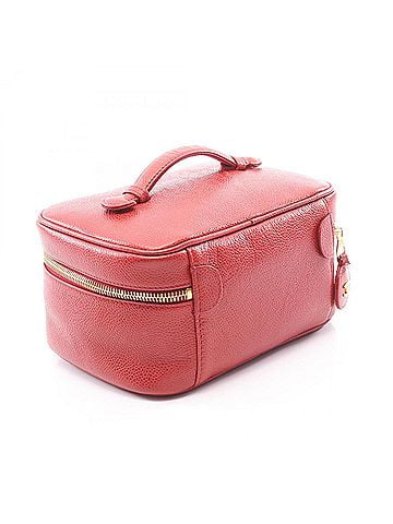 Chanel Chanel Coco Mark Handbag, Caviar Leather (Grained Calfskin), Women's, Red, A01997 (view 2)