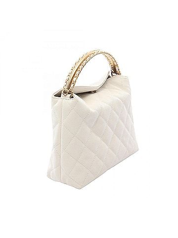 Chanel Chanel Matelassé 2-Way Handbag, Caviar Leather (Grained Calfskin), Women's, White (view 2)