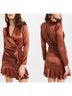 Veronica Beard 92% Silk 8% Spandex 100% Polyester Brown Cocktail Dress Size 4 - photo 9