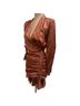 Veronica Beard 92% Silk 8% Spandex 100% Polyester Brown Cocktail Dress Size 4 - photo 6