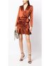 Veronica Beard 92% Silk 8% Spandex 100% Polyester Brown Cocktail Dress Size 4 - photo 5