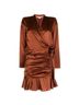 Veronica Beard 92% Silk 8% Spandex 100% Polyester Brown Cocktail Dress Size 4 - photo 4