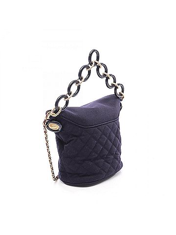 Chanel Chanel Paris Hamburg Shoulder Bag/Handbag, Wool, Women's, Navy, A57868 (view 2)