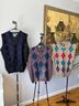 Fitzwell 100% Wool Argyle Multi Color Vest Size M - photo 10