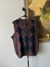 Fitzwell 100% Wool Argyle Multi Color Vest Size M - photo 8