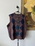 Fitzwell 100% Wool Argyle Multi Color Vest Size M - photo 11
