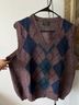 Fitzwell 100% Wool Argyle Multi Color Vest Size M - photo 4