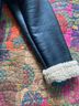 Zara 100% Polyurethane Black Tan Leather Jacket Size XS - photo 8