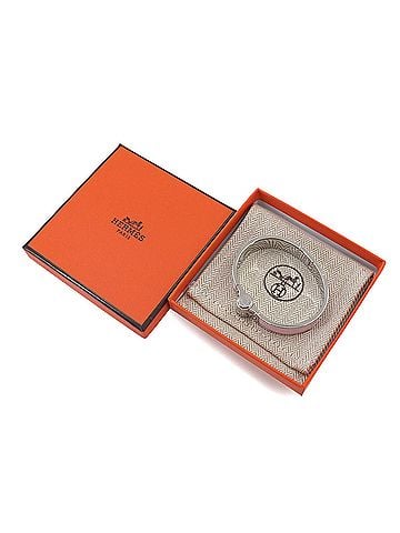 Hermès Hermes Charniere PM Bracelet Bangle Silver Pink (view 2)