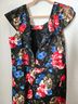 J. Peterman Floral Black Red Blue Brown Cocktail Dress Size 22 - photo 6