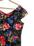J. Peterman Floral Black Red Blue Brown Cocktail Dress Size 22 - photo 5
