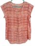 Joie 100% Silk Print Pink Ivory Sleeveless Blouse Size XS - photo 1