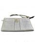 Coach 100% Leather Gold Silver Leather Wristlet One size - photo 4