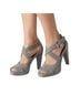 MICHAEL Michael Kors 100% Suede Gray Silver Heels Size 7 - photo 1