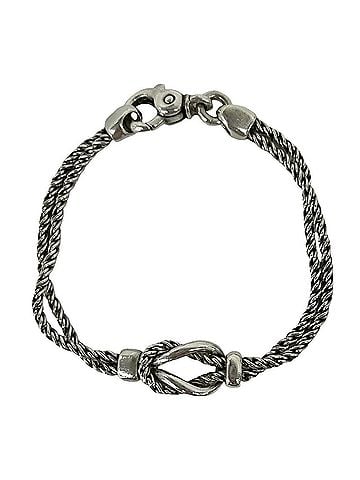 Tiffany & Co. TIFFANY&amp;Co. Tiffany Double Rope Center Knot Bracelet, Sterling Silver 925, Accessory, Silver, 39302 (view 1)