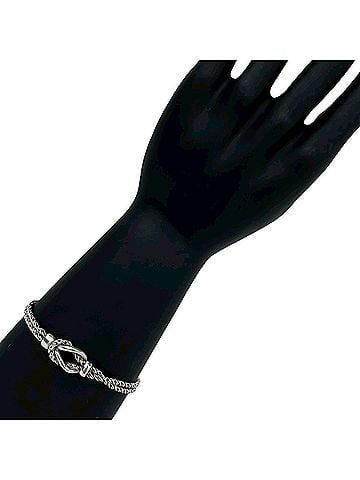 Tiffany & Co. TIFFANY&amp;Co. Tiffany Double Rope Center Knot Bracelet, Sterling Silver 925, Accessory, Silver, 39302 (view 2)