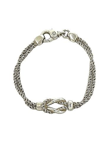 Tiffany & Co. TIFFANY&amp;Co. Tiffany Double Rope Center Knot Bracelet, Sterling Silver 925, Accessory, Silver, 37383 (view 1)