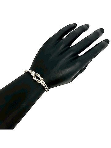 Tiffany & Co. TIFFANY&amp;Co. Tiffany Double Rope Center Knot Bracelet, Sterling Silver 925, Accessory, Silver, 37383 (view 2)