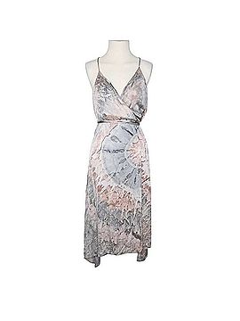 Enza Costa Sateen Tie Dye Wrap Dress Casual Dress (view 1)