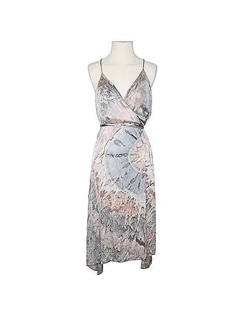Enza Costa Sateen Tie Dye Wrap Dress Casual Dress (view 1)