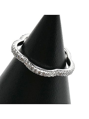 Chanel CHANEL 18KWG White Gold Camellia Full Eternity Ring J3211 Diamond 1.8g Women's (view 2)