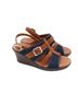 SAS Solid Brown Blue Sandals Size 6 1/2 - photo 1