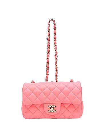 Chanel CHANEL A69900 Lambskin Mini Matelassé 20 Bag Shoulder Pink Gold Hardware Women's (view 1)