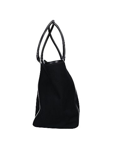 Saint Laurent Yves Saint Laurent SAINT LAURENT PARIS 780096 2024 Rive Gauche Cabas Logo Embroidered Canvas Tote Bag Black Gold Hardware Women's (view 2)