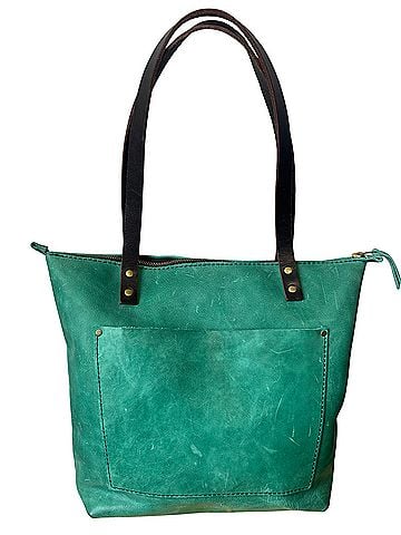 Portland Leather Goods Medium Zippered Tote Leather Tote (view 1)