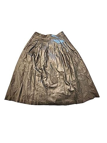 Nordstrom Nordstrom Midi Pleated Leather Skirt (view 2)