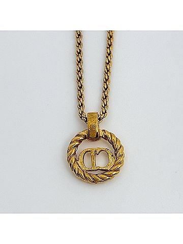 Christian Dior Christian Dior necklace, CD GP gold, for women. (view 2)