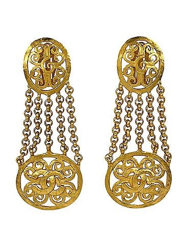Chanel Chanel earrings, Coco Mark design, GP gold, for women. (view 1)