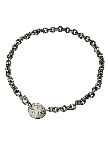 Tiffany & Co. Tiffany &amp; Co. Return to Oval Tag Necklace, Sterling Silver 925, Women's (view 1)