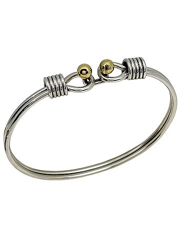 Tiffany & Co. Tiffany &amp; Co. Bangle Hook Eye Bracelet 18K Gold Sterling Silver 925 750 Women's (view 1)