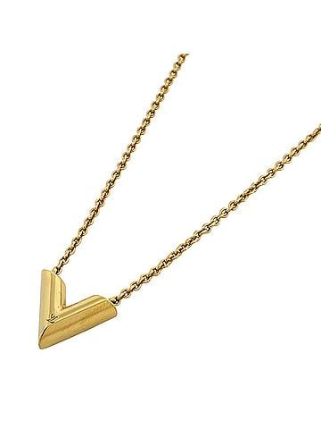 Louis Vuitton Louis Vuitton Essential V Necklace GP Gold Women's (view 1)