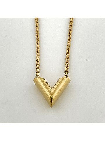 Louis Vuitton Louis Vuitton Essential V Necklace GP Gold Women's (view 2)