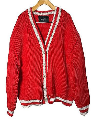 I Love Mr. Mittens Chunky Knit Oversized Cardigan Sweater Cardigan (view 1)