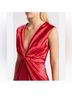 Amsale 100% Polyester Red Cocktail Dress Size 6 - photo 3