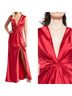 Amsale 100% Polyester Red Cocktail Dress Size 6 - photo 2